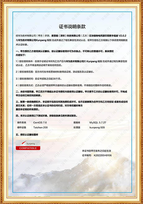 Certificate Of Honor